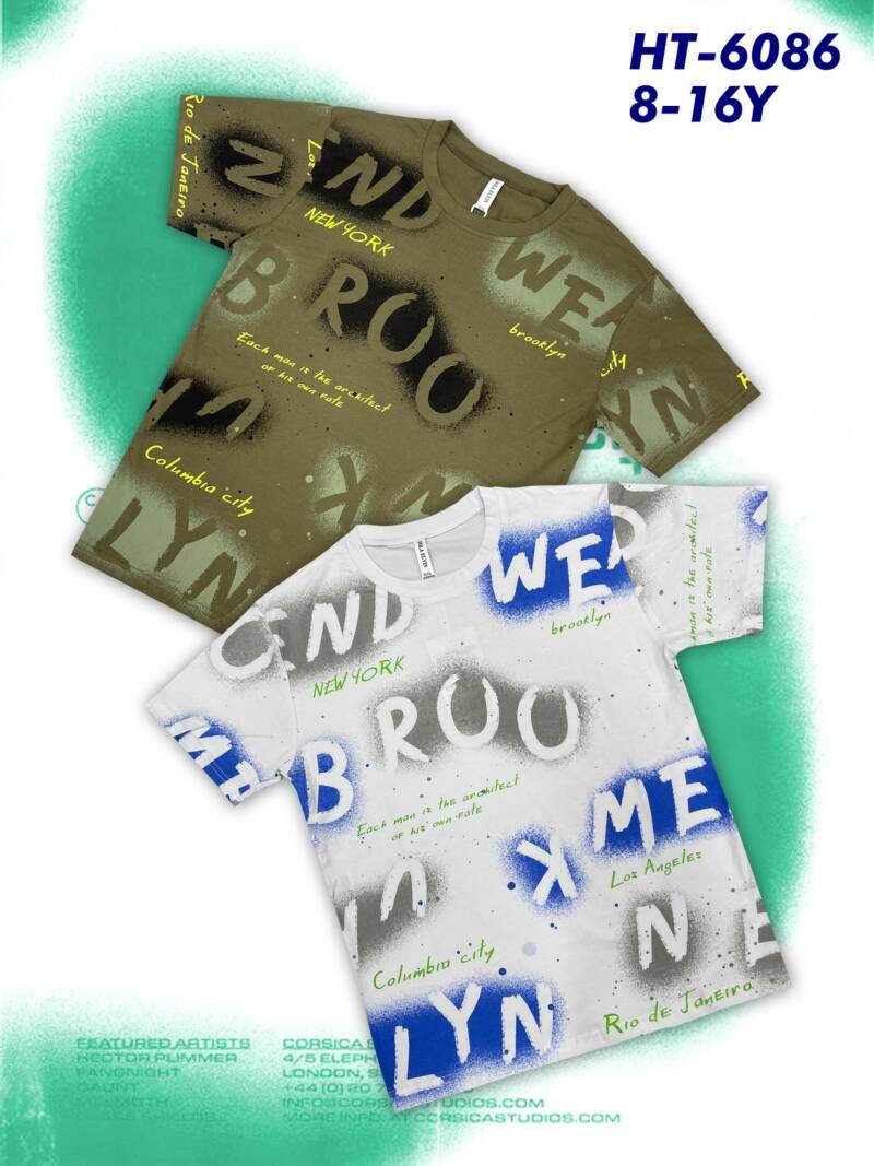 Bluzka chłopięce. Roz 8-16. 1 Kolor Paczka 5 szt.